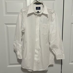 Stafford White Mens Dress Shirt 16.5 32